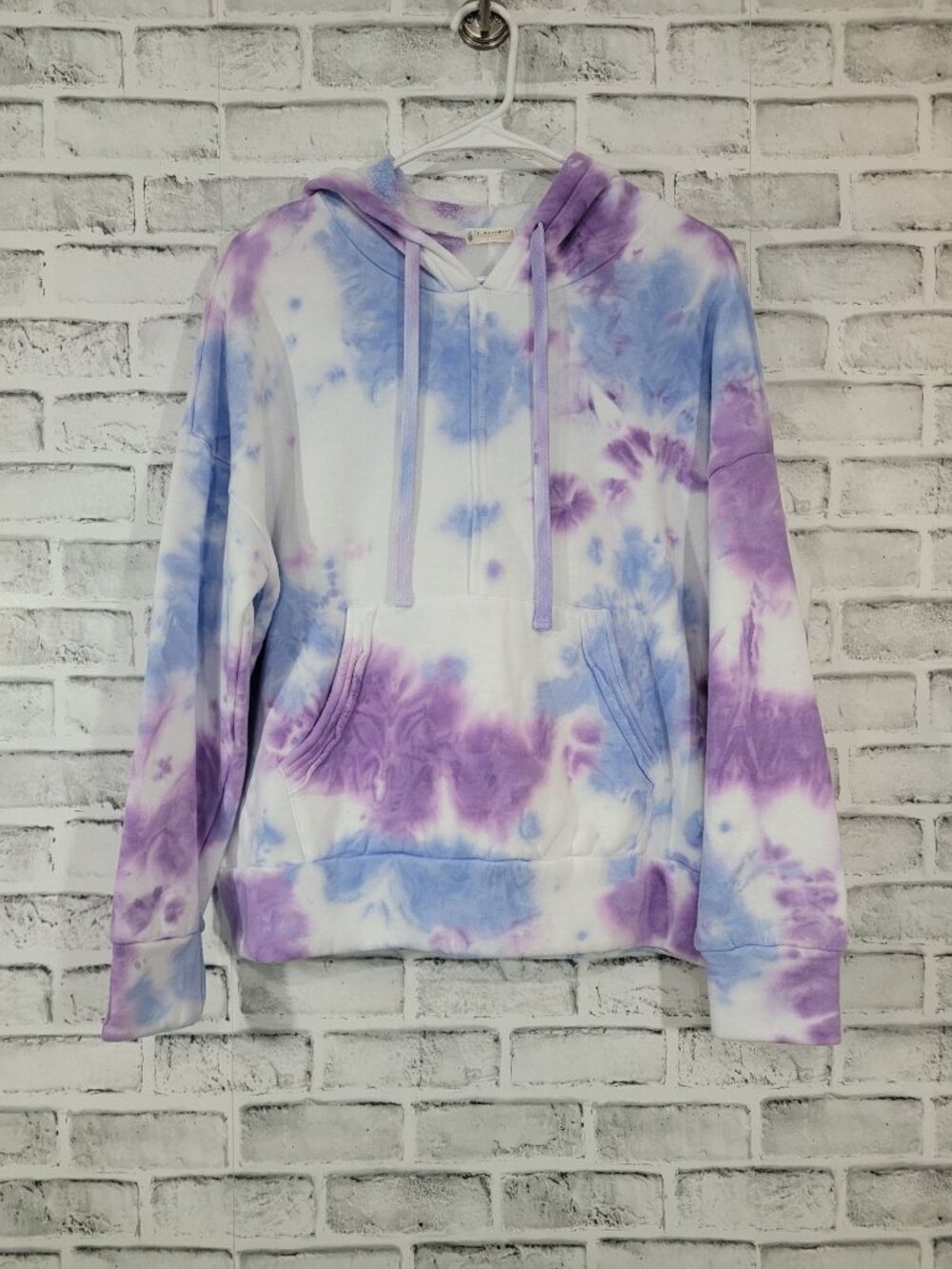 FP Movement Work It Out Purple Blue Tie Dye Hoodie Soft Size Small Free People